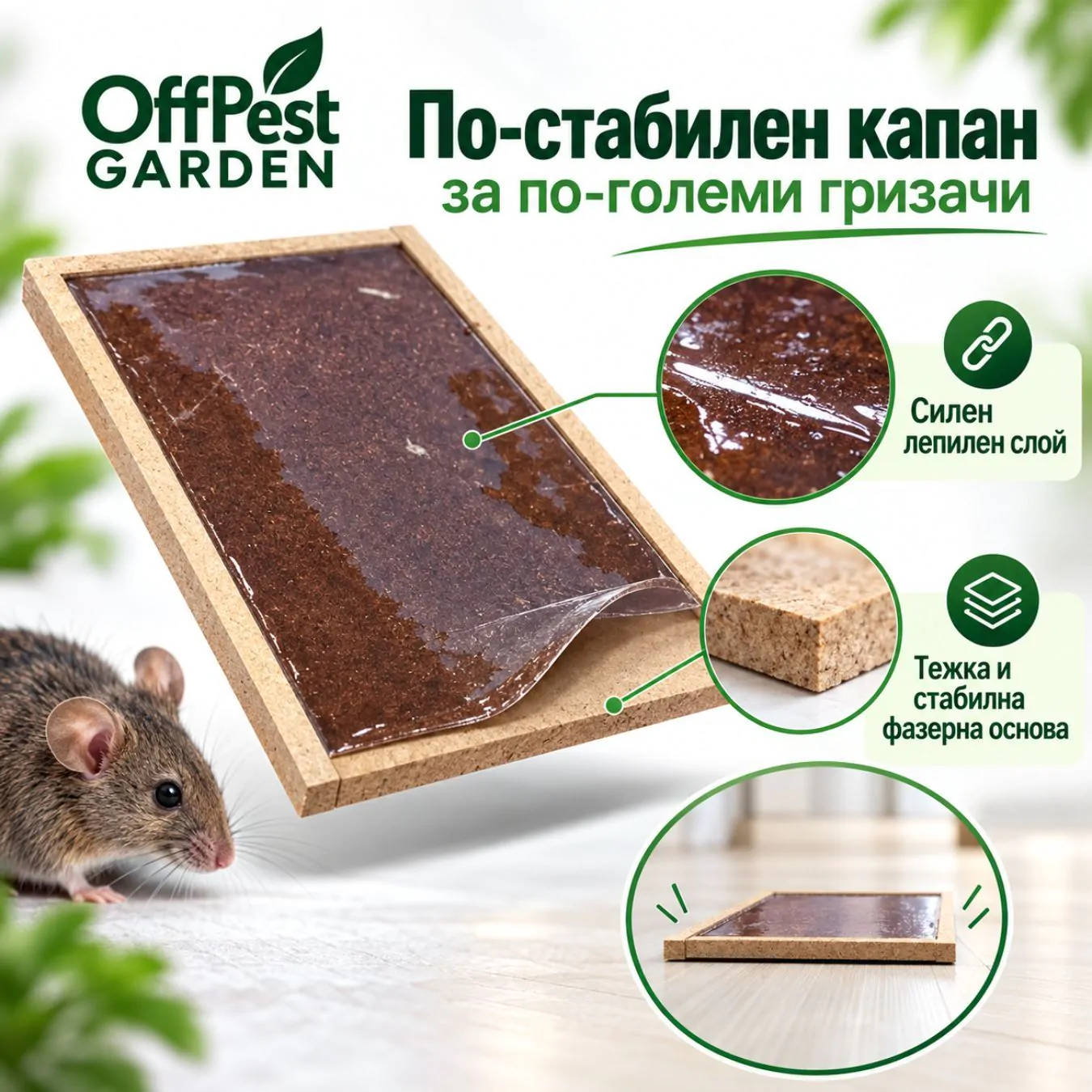 Силно лепило на капан за мишки и плъхове със стабилна фазерна основа