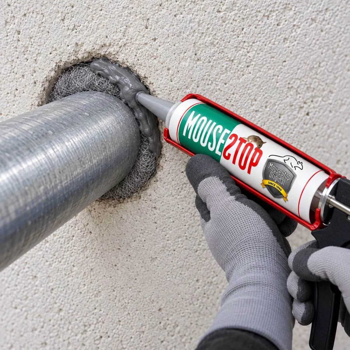 Комплект за запушване на дупки против гризачи – Wooltec 250 г + MouseStop Original 300 мл - 6