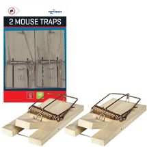 Дървен капан за мишки с метална пружина комплект от 2 броя Weitech - Otrovi