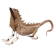 Декоративна метална фигура на игуана – 80 см, античен стил Декоративна метална фигура на игуана – 80 см, античен стил - Otrovi