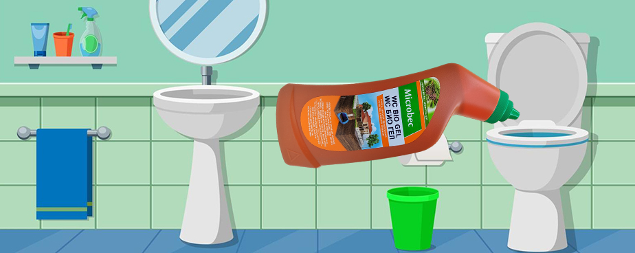 Как да използваме Bros Microbec WC гел за септични ями и тоалетни чинии>>почистване на тоалетни 