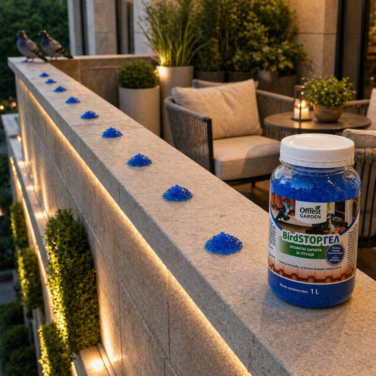 как действа гел против птици ароматна бариера върху перваз срещу гълъби