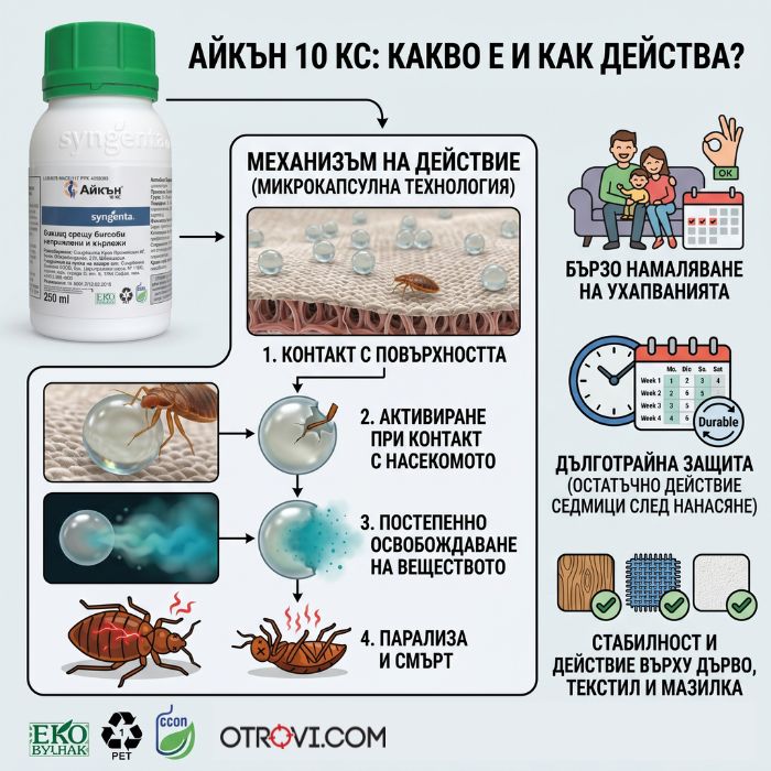 Какво представлява Айкън и как действа против дървеници?