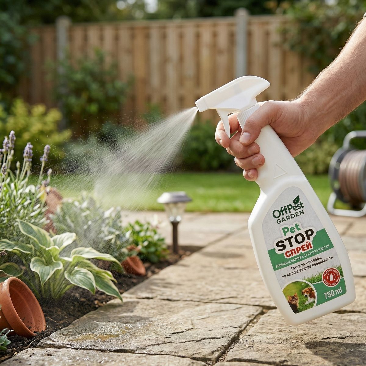 Натурален препарат против маркиране на кучета и котки OffPest Garden – безопасен за дома и градината