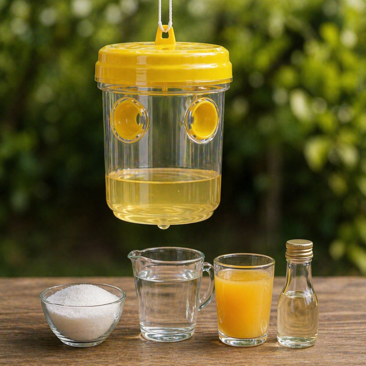 капан за оси и стършели поставен в градина за контрол на летящи насекоми