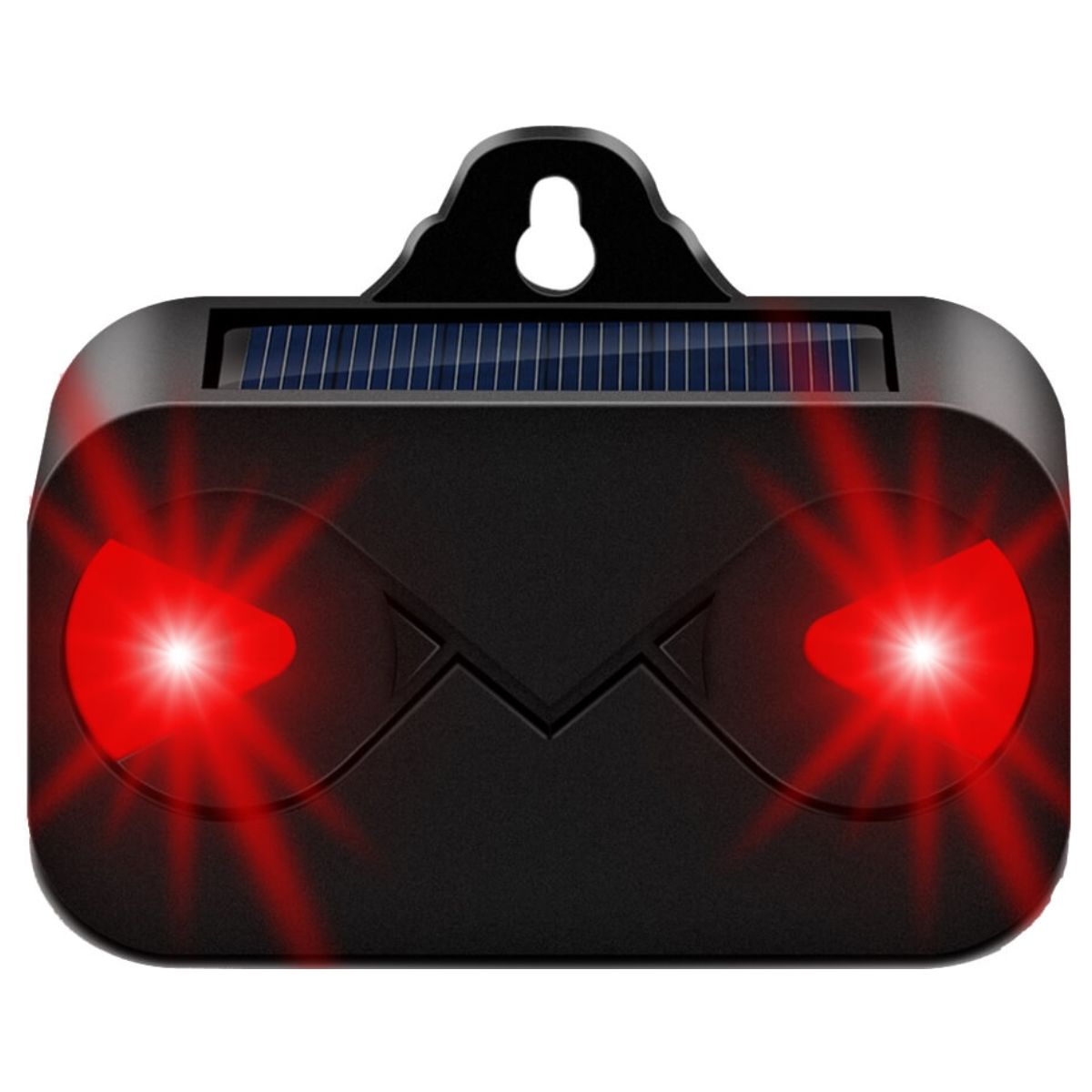 Соларен уред против диви животни Weitech WK0302 с вграден фотоволтаичен панел.