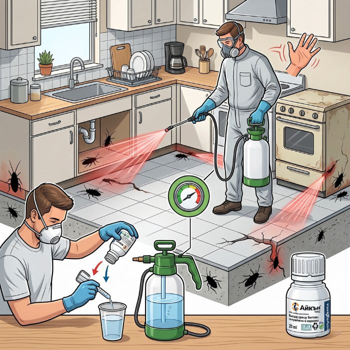 как да пръскам с айкън 10ск срещу хлебарки