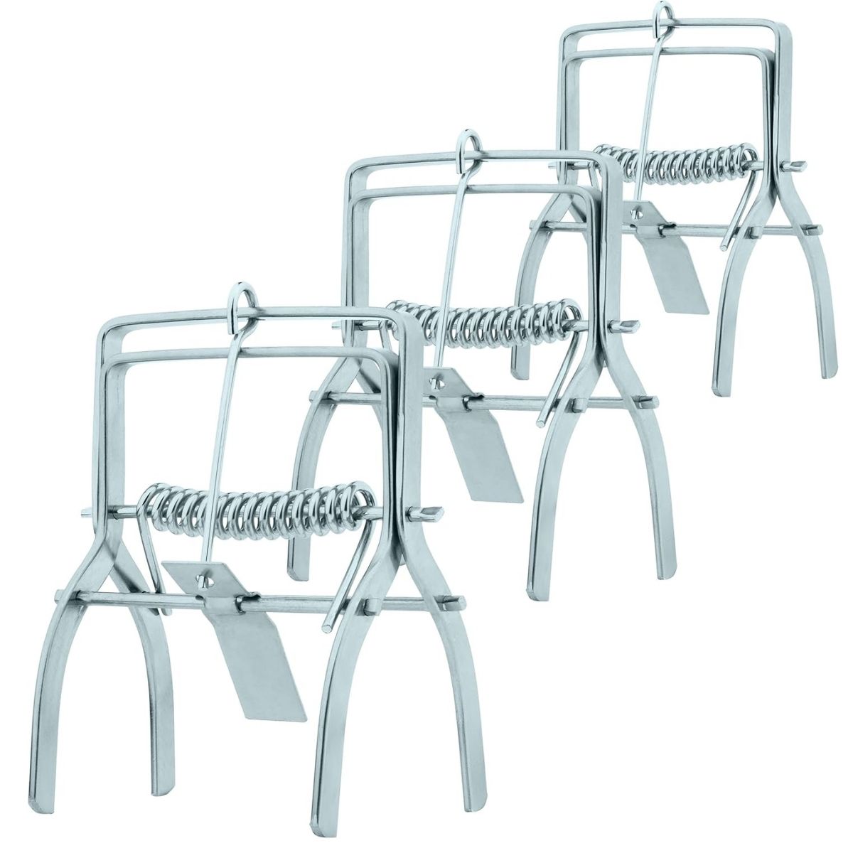 Комплект 3 броя оригинални капани за къртици Luxan Molpex от галванизирана стомана