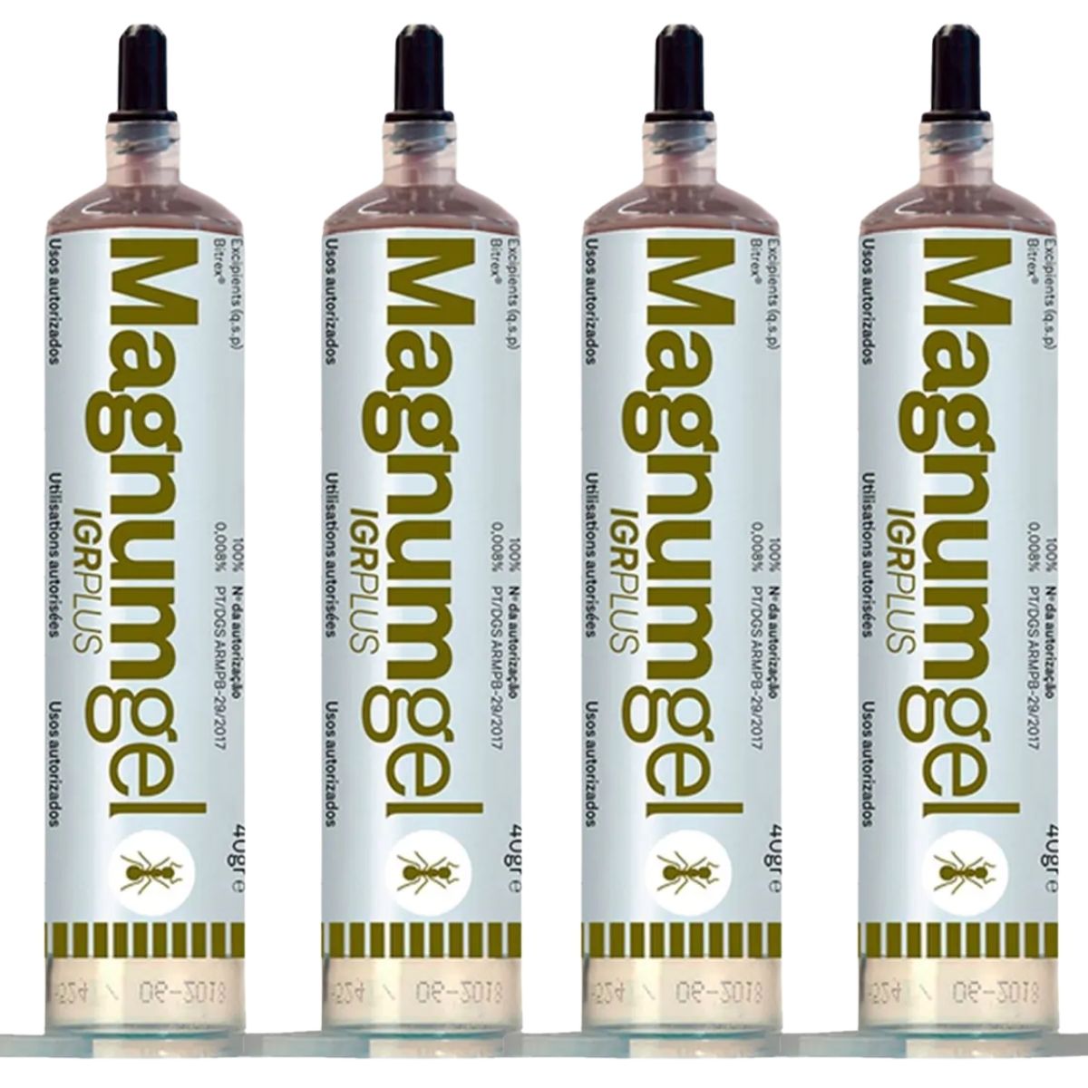 Комплект от 4 броя спринцовки препарат Magnum гел против мравки по 40 гр.