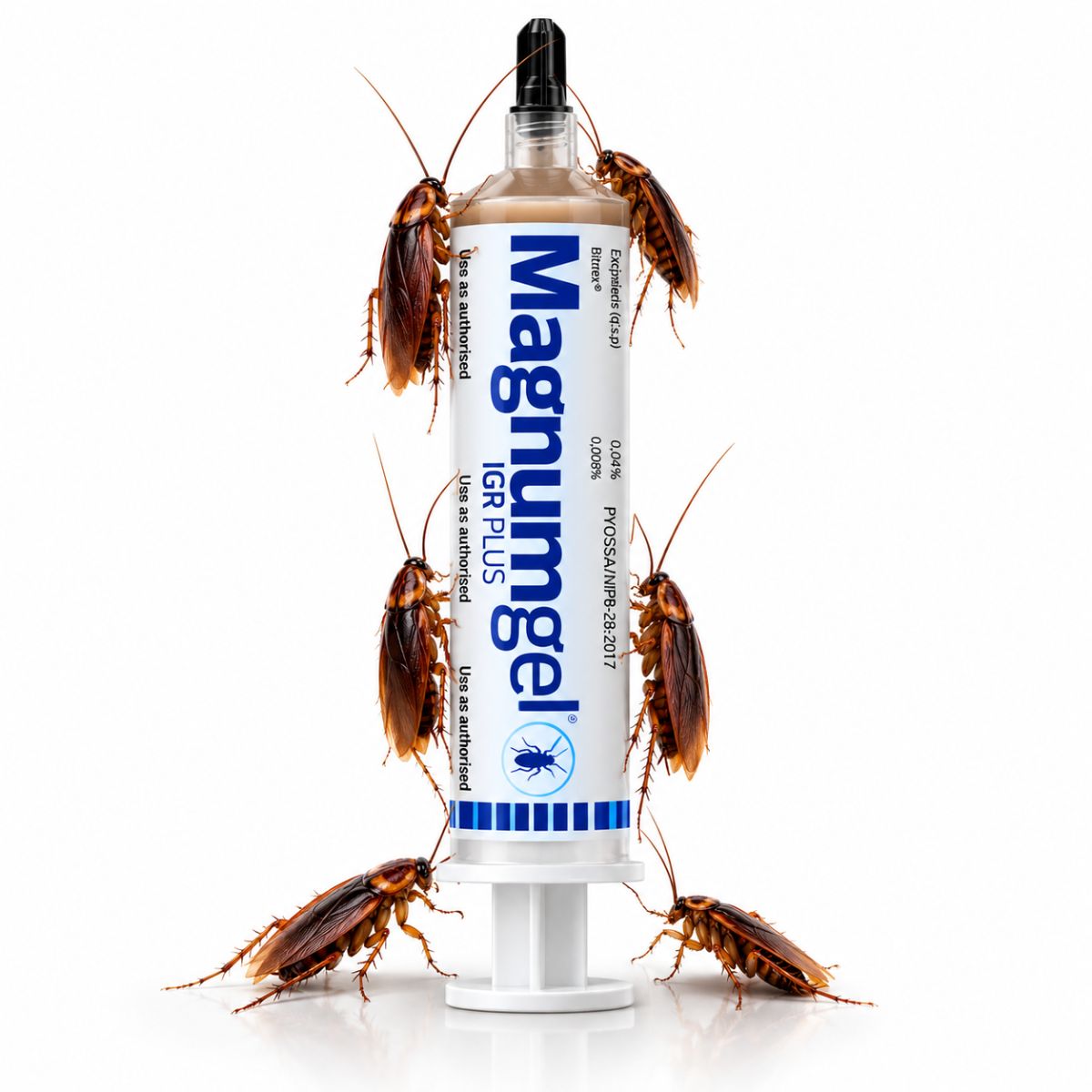 magnum gel хлебарки на бял фон 